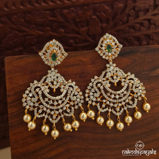 Greenish Graceful Chandbali (Ge11114)