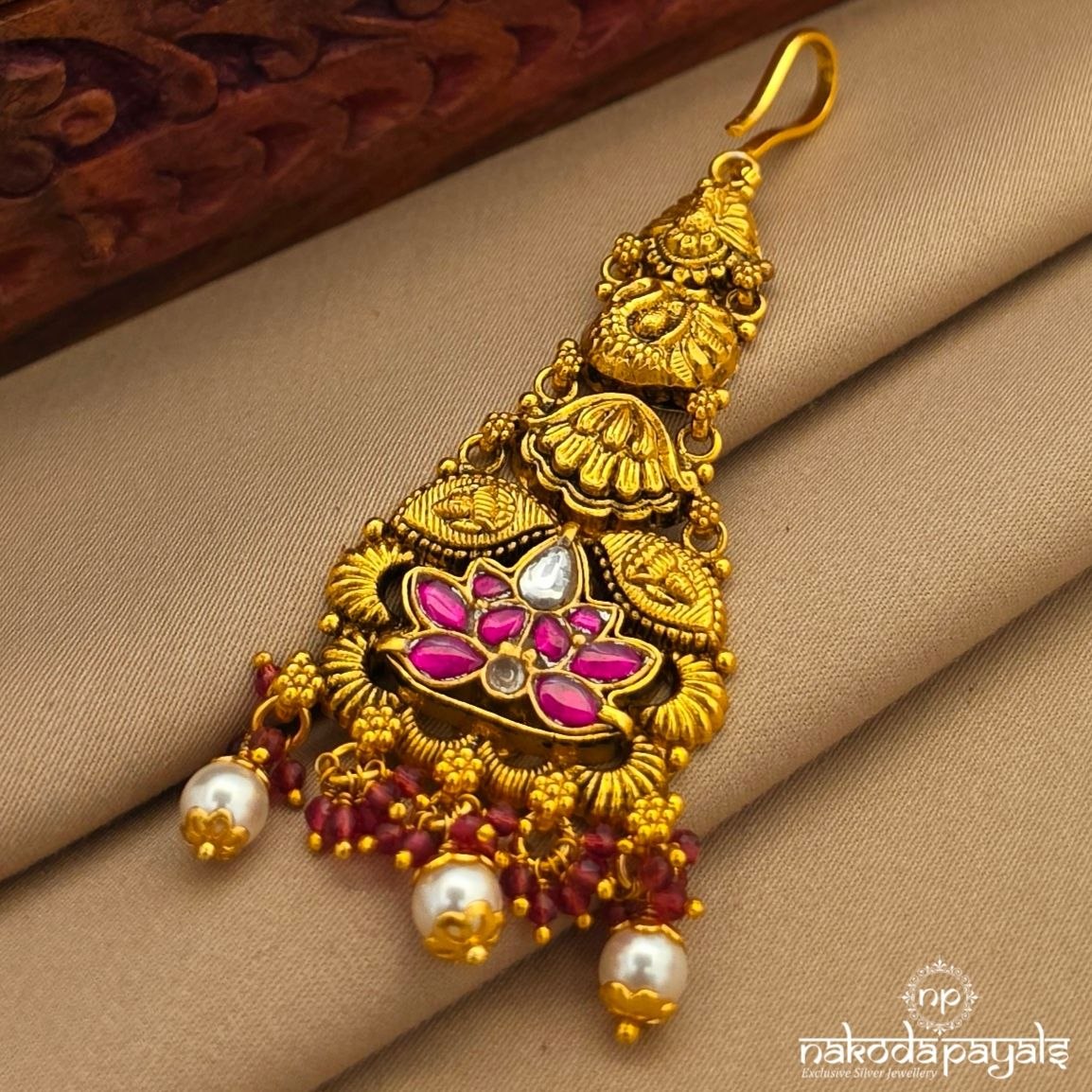 Resplendent Peacock Maang Tika (Gm1326)