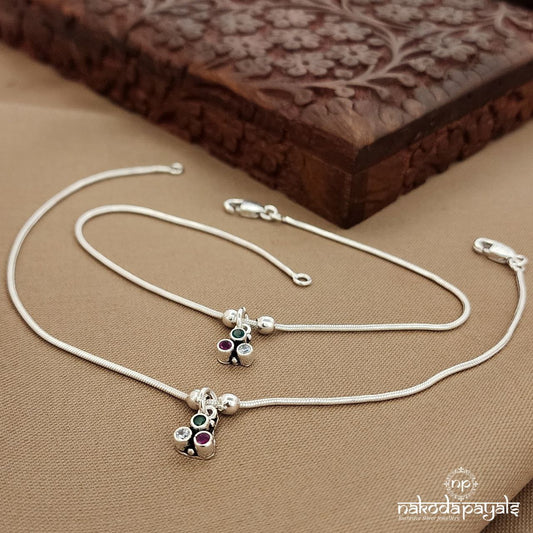Dotted Multicolor Anklets (A6804)