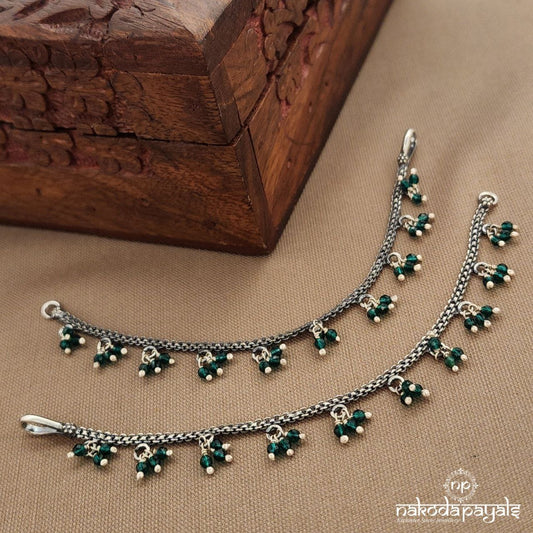 Simple Green Beads Drop Maati (M0456)