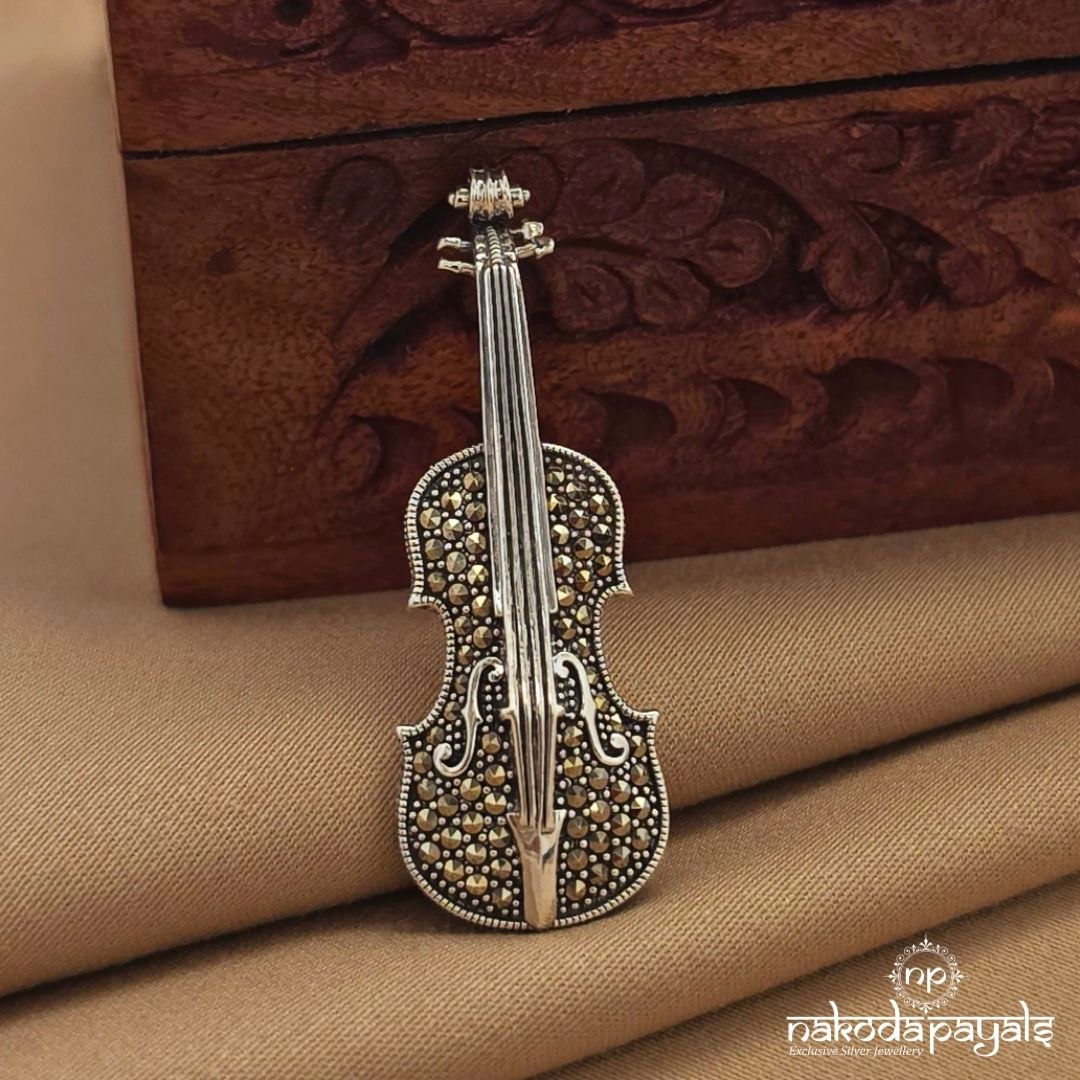 violin Marcasite Brooch (St4028)