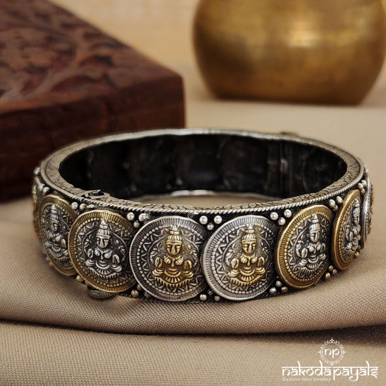 Maha Lakshmi Coin kada in Dual Tone(K5034)