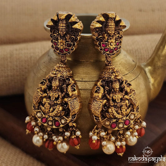 Blessing Vishnu Kundan Earrings (Ge9053)