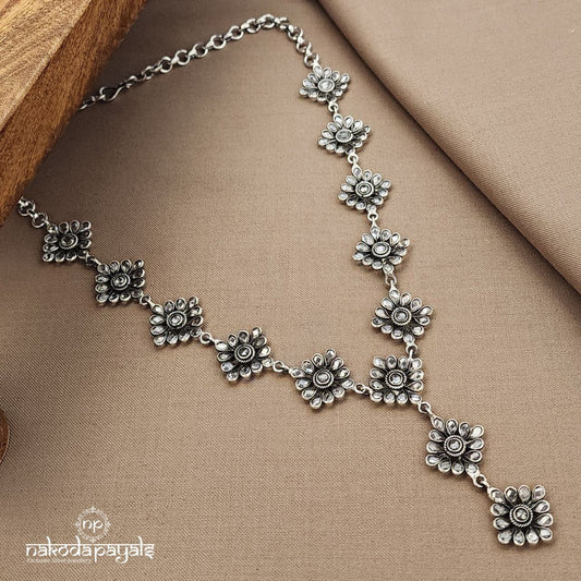 Squarish Linked Polki Neckpiece (N11045)