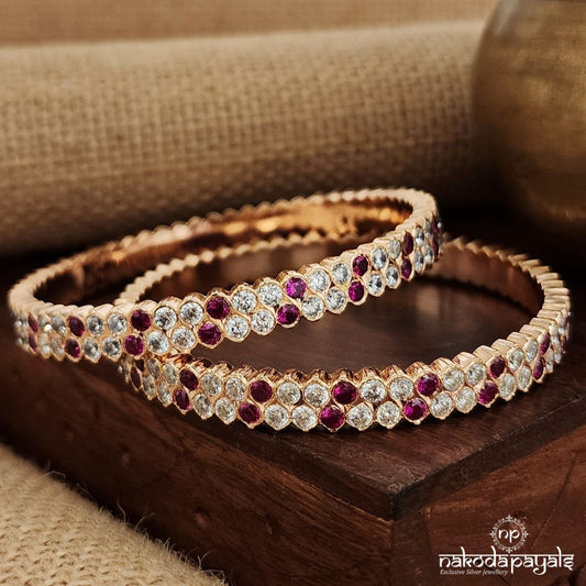 Scarlet Sparkle Bangle Set (Gk3051)