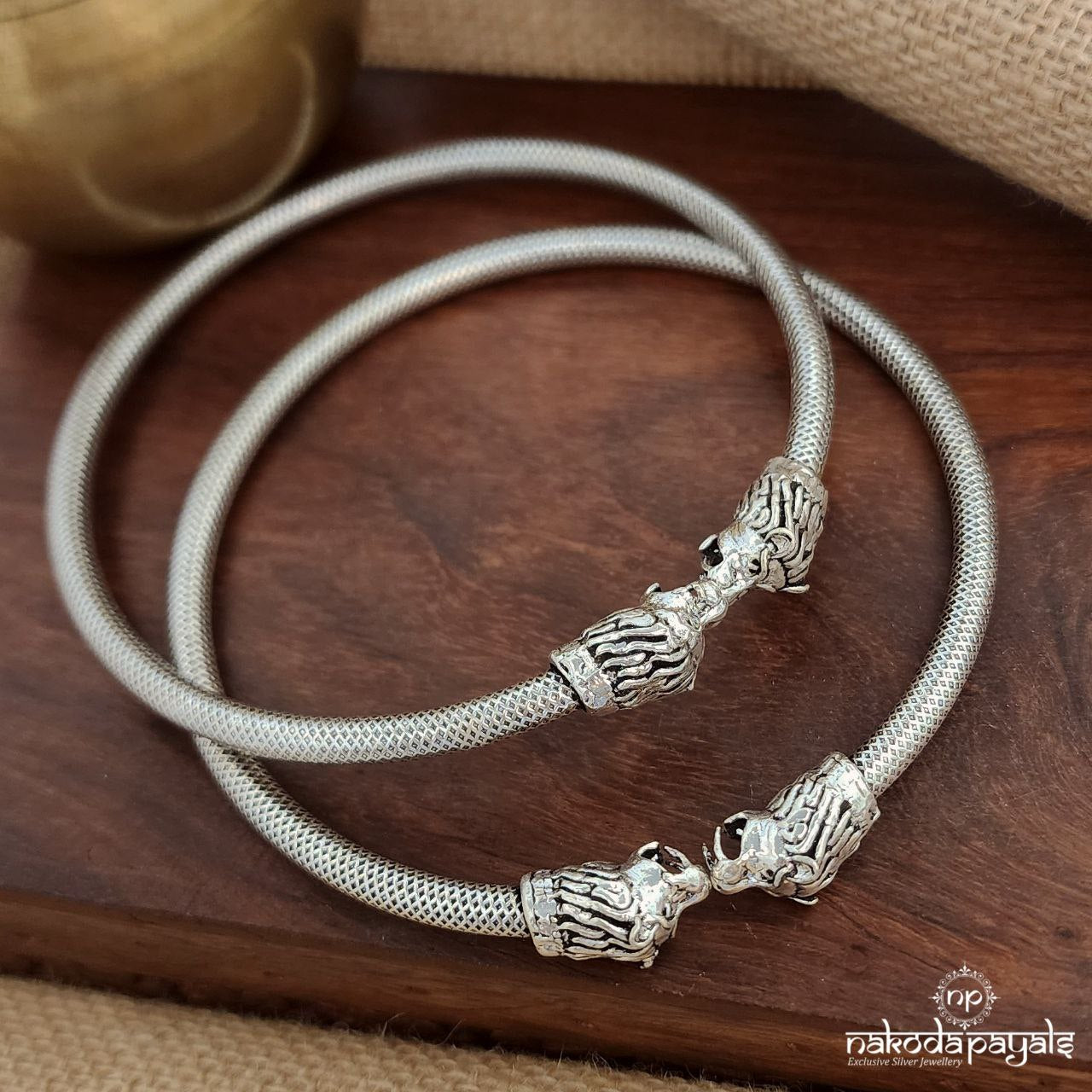 Oxidised  Ankle Kada (Ak2274)