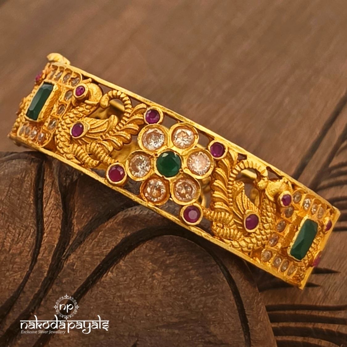 Peacock Floral Kada (Gk3408)