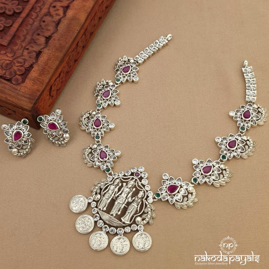 Divine Ram Darbaar Neckpiece With Earrings (N12037)