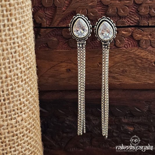 White Drop  Dangling Earrings (C3641)