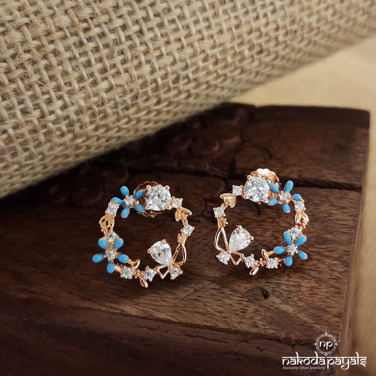 Elegant Blue Earrings (St3246)