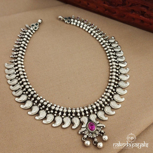 Pink Oval Mango Neckpiece (N11620)