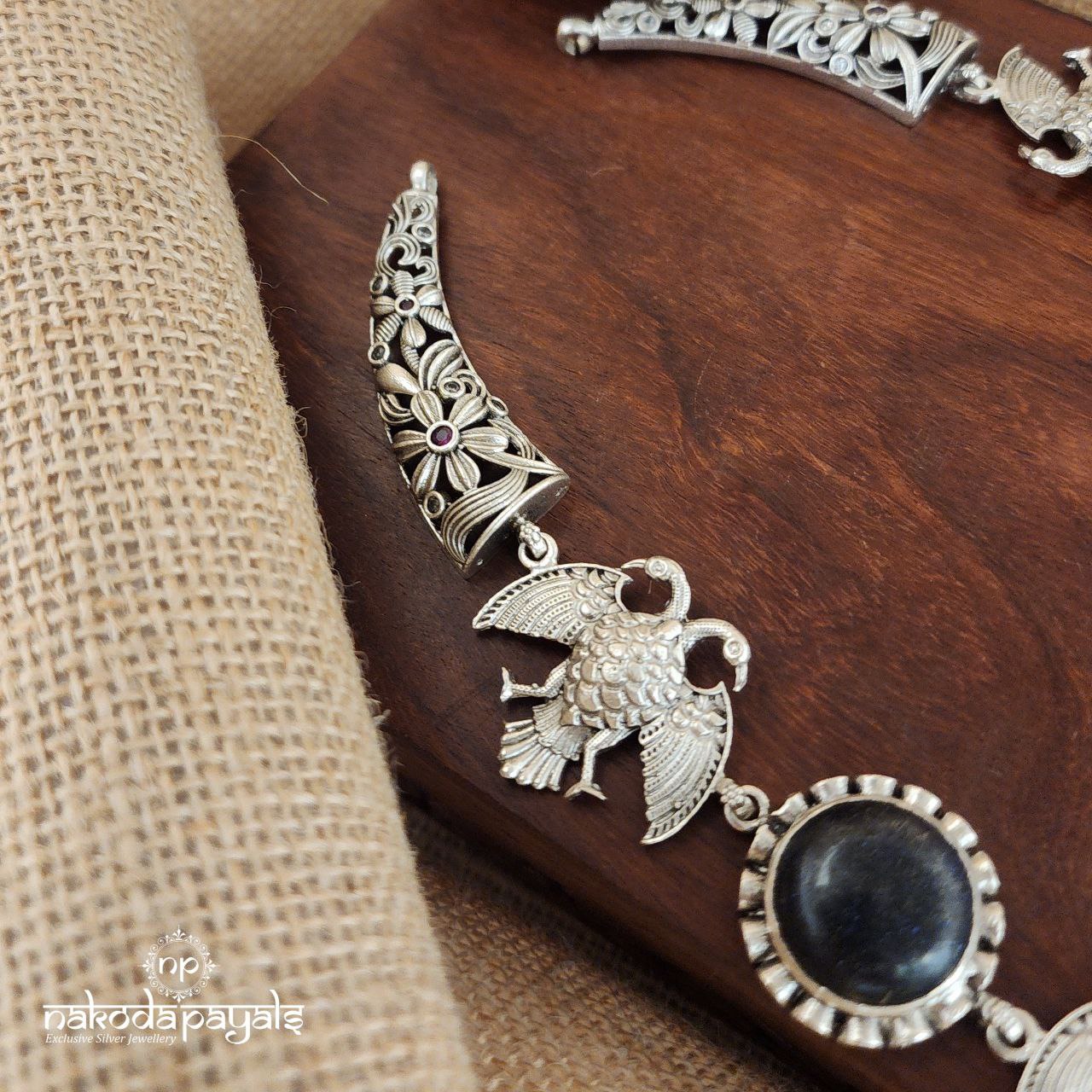 Elegant Blue Peacock Neckpiece (N10294)