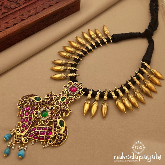 Kemp Torquoise Drop Peacock Neckpiece (Gn10224)