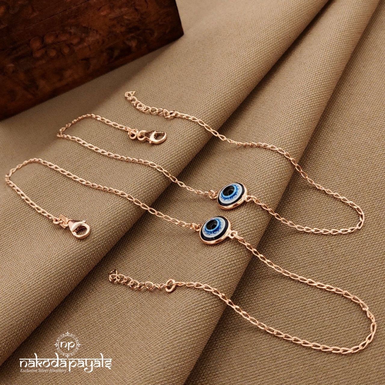 Evil Eye Rose Gold  Anklets (A6722)