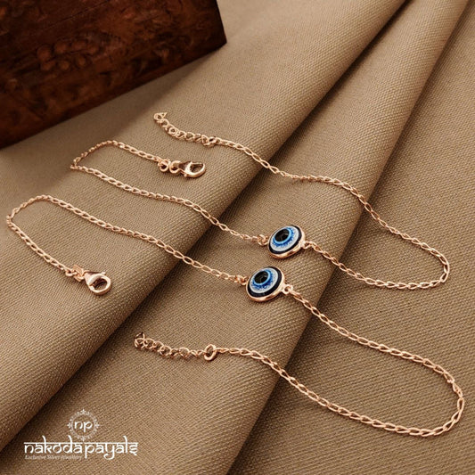 Evil Eye Rose Gold  Anklets (A6722)
