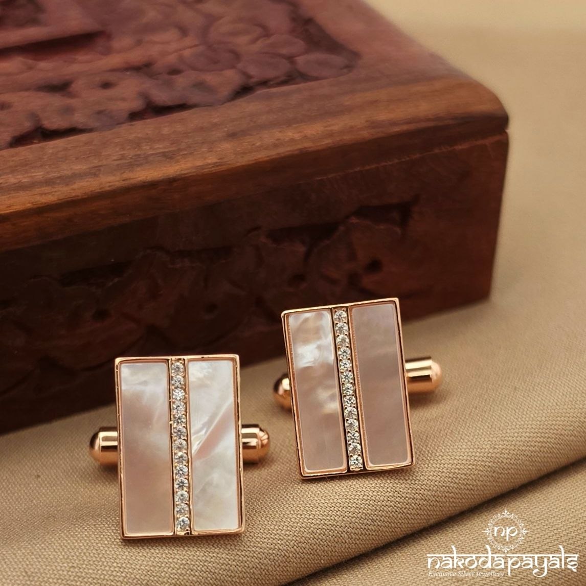 Elegant Mope Rose Gold Cufflinks (CF0243)
