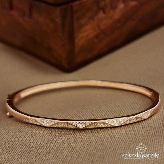 Wavy Rose Gold Kada (St3803)