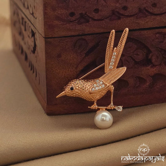 Birdy Rose Gold Brooch (St4021)