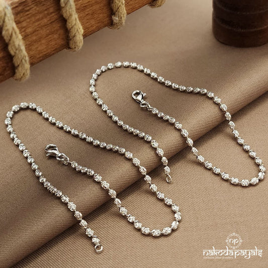 Ball Linked Shinney Anklet (A6636)