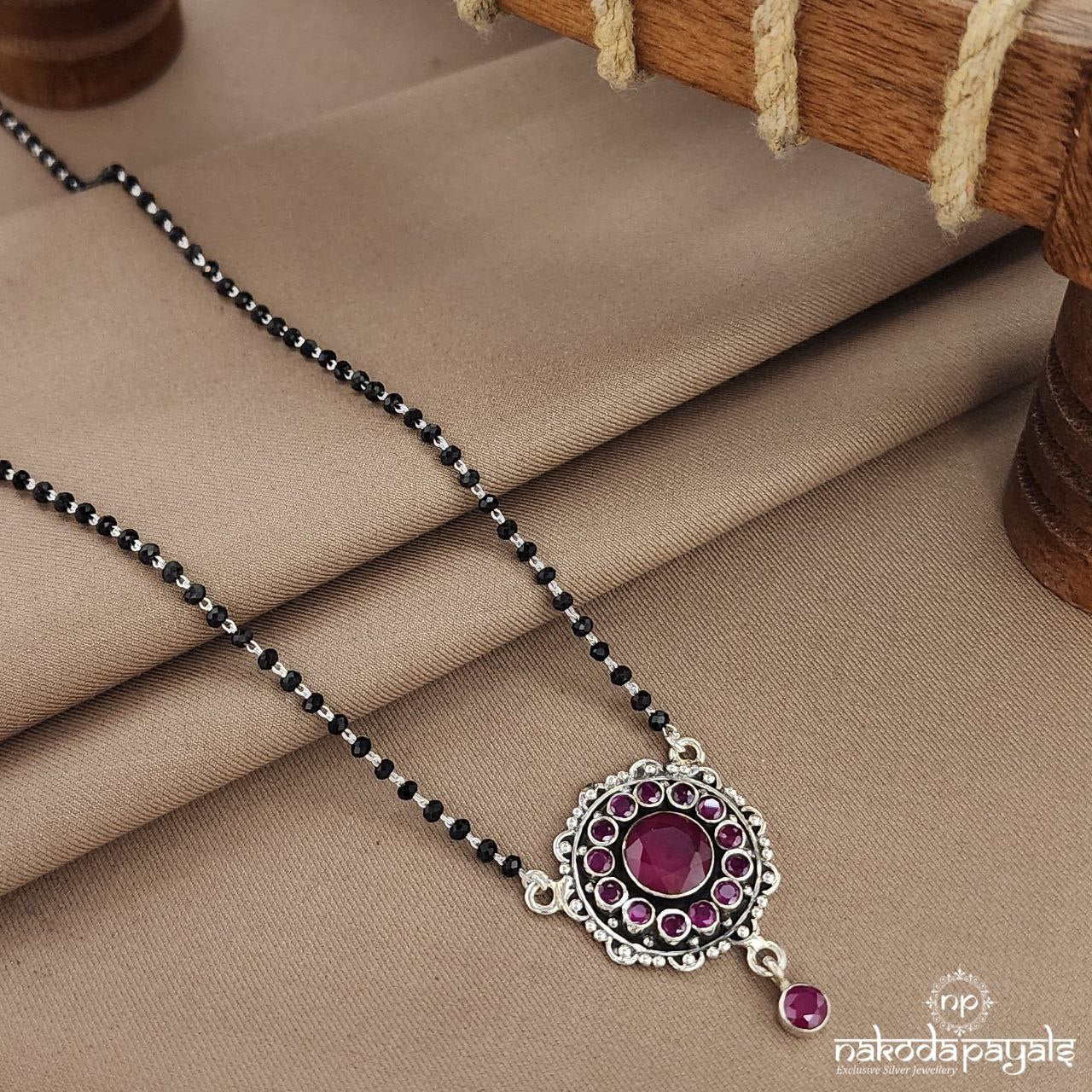 Pink Circular Mangalsutra (Ms0577)