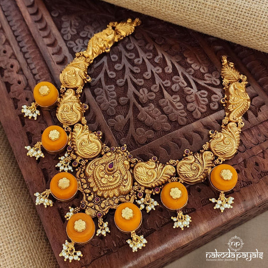 Red Sunset Coral Neckpiece  (Gn9416)