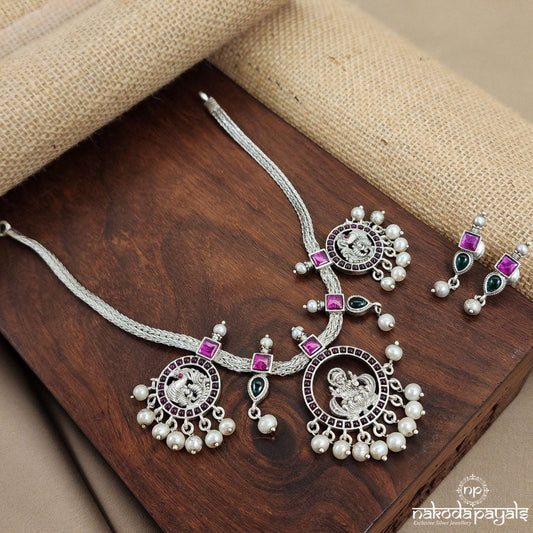 Blessing Lakshmi Neckpiece With Earrings (N10571)