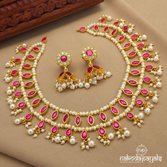 Kundan Traditional Neckpiece With Earrings (Gn10369)