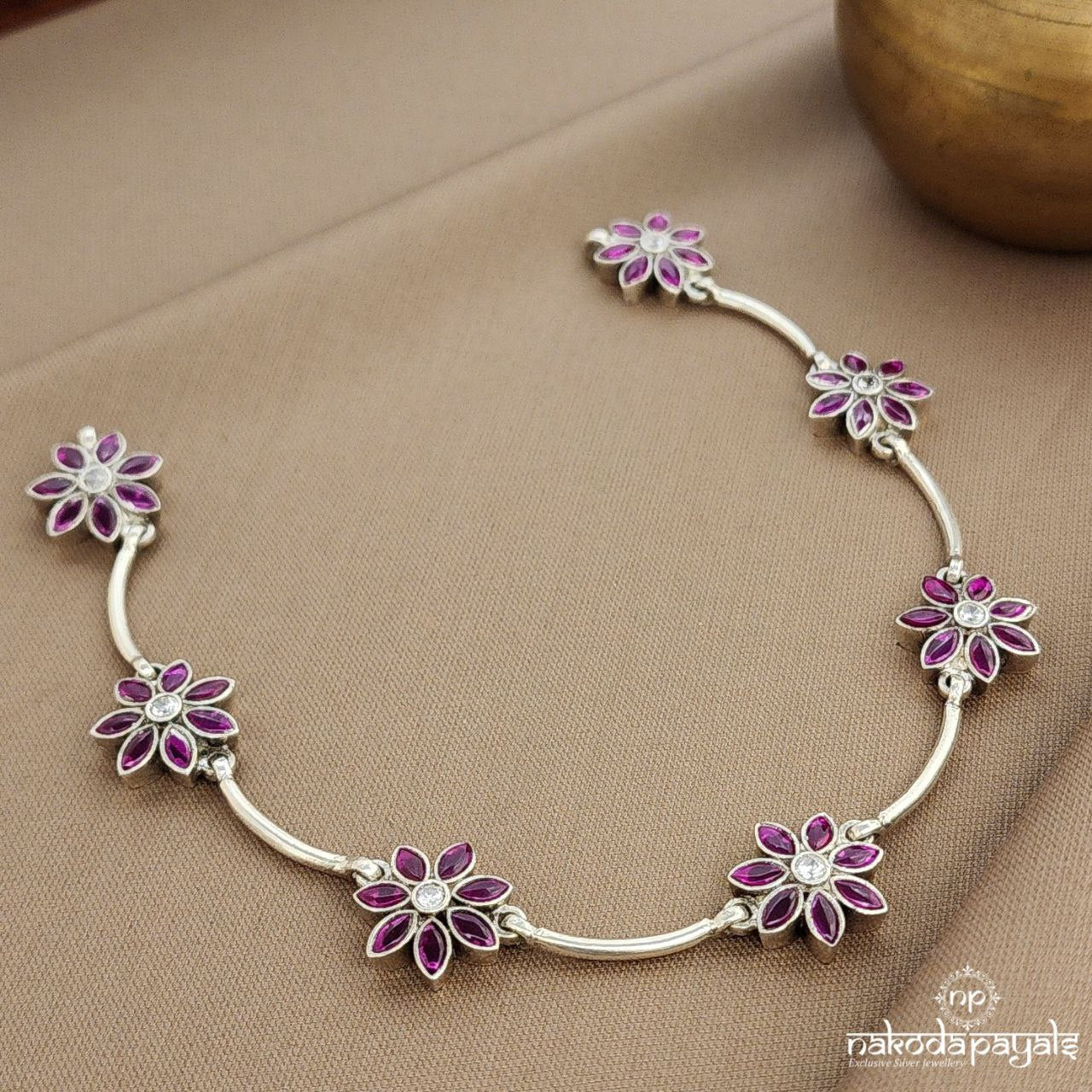 Pink Floral Neckpiece  (N11214)