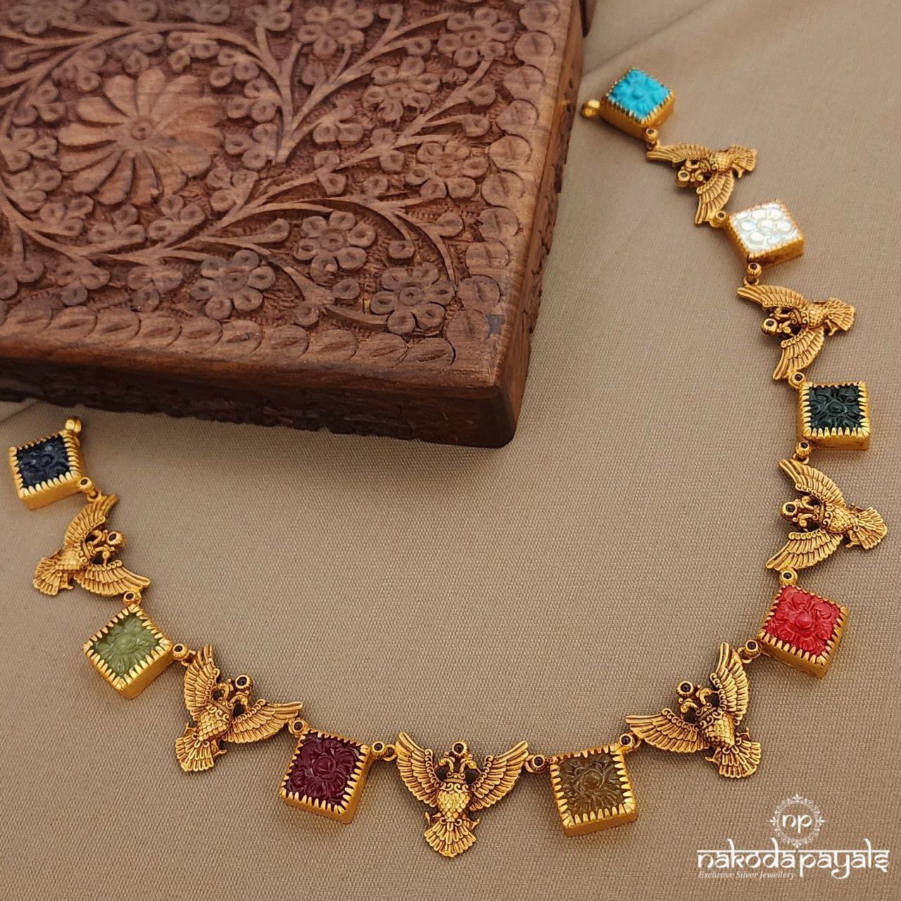 Gandaberunda Navaratna Neckpiece (Gn9597)