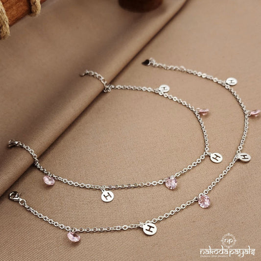 Pinkish Drop Anklet (A6668)