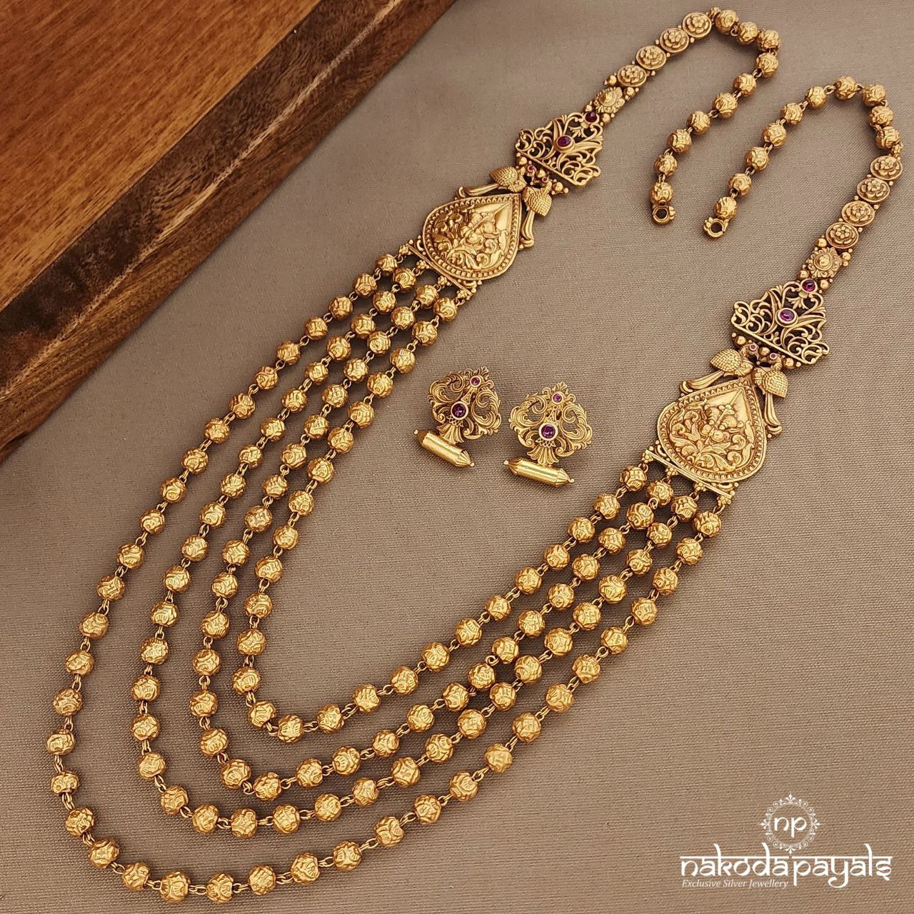 Layered Ball  Neckpiece With Earrings (Gn9466)