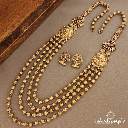 Layered Ball  Neckpiece With Earrings (Gn9466)