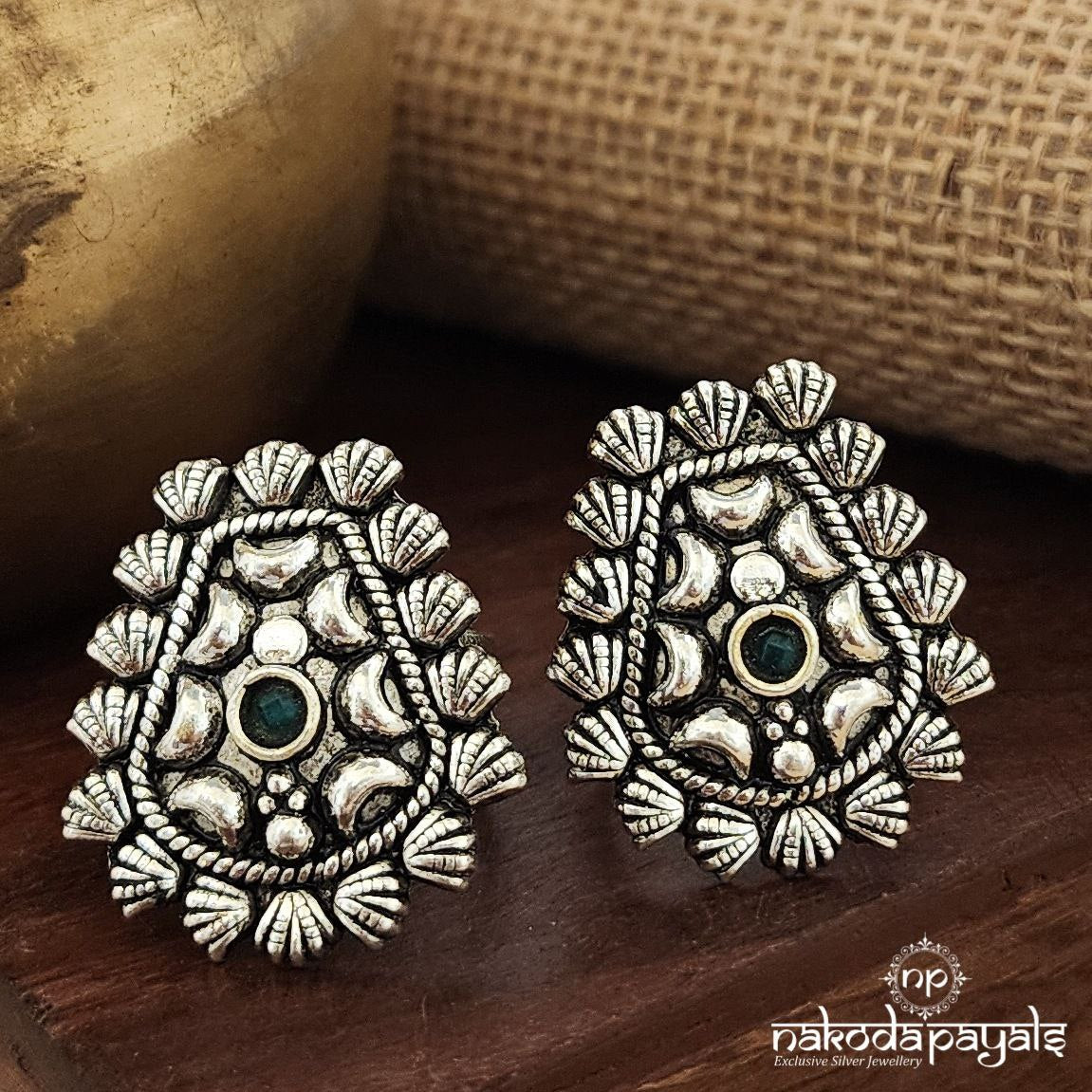 Half Moon Green Toerings (T4543)