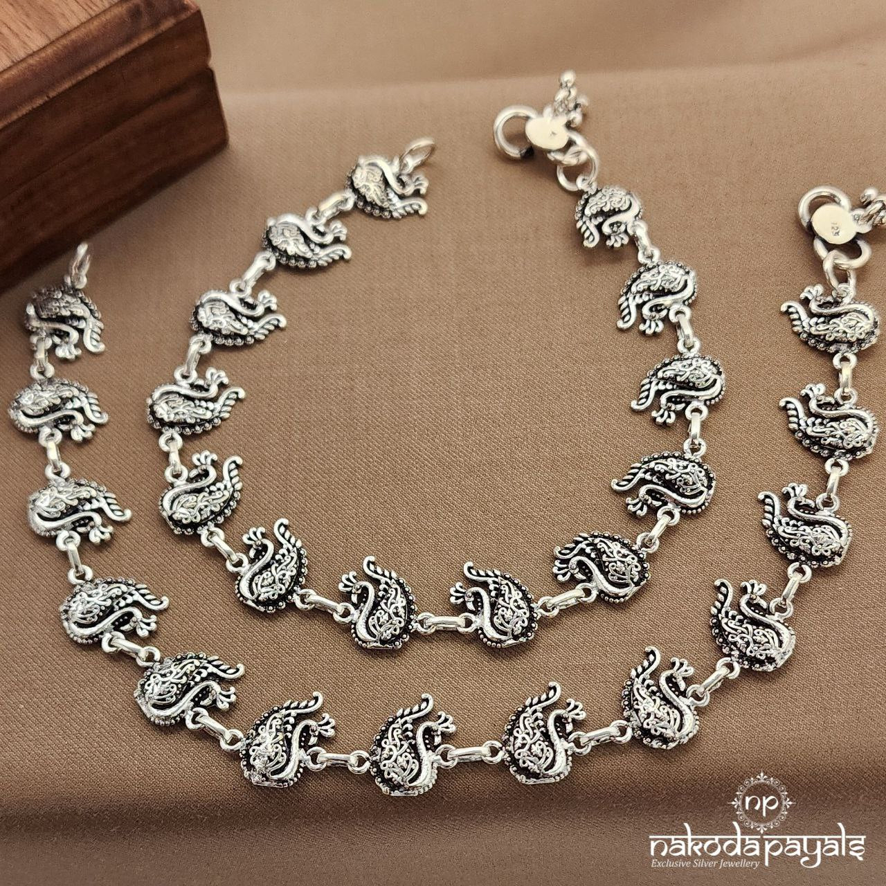 Peacock Linked Anklets (A6527)