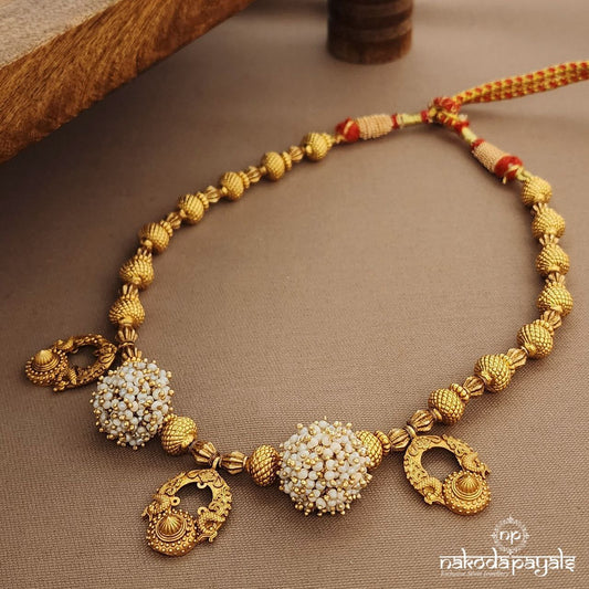 Ball Pearled Drop Neckpiece (Gn9538)
