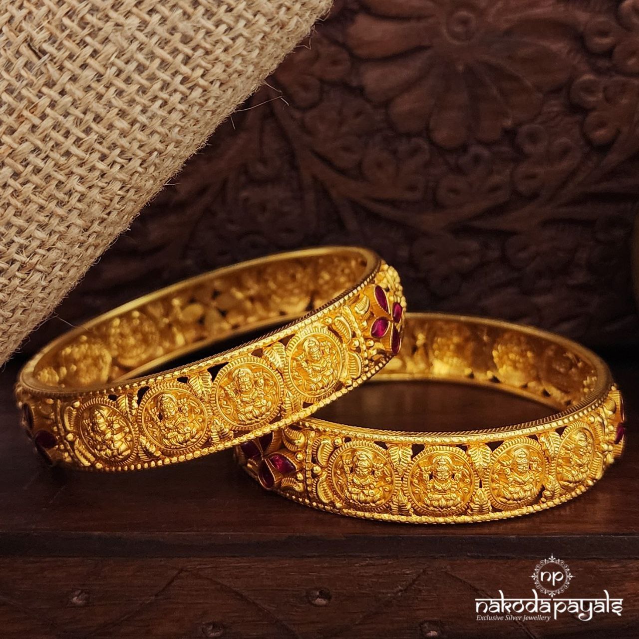 Lakshmi Coined Bangles Pairs (2.4) (Gk3142)