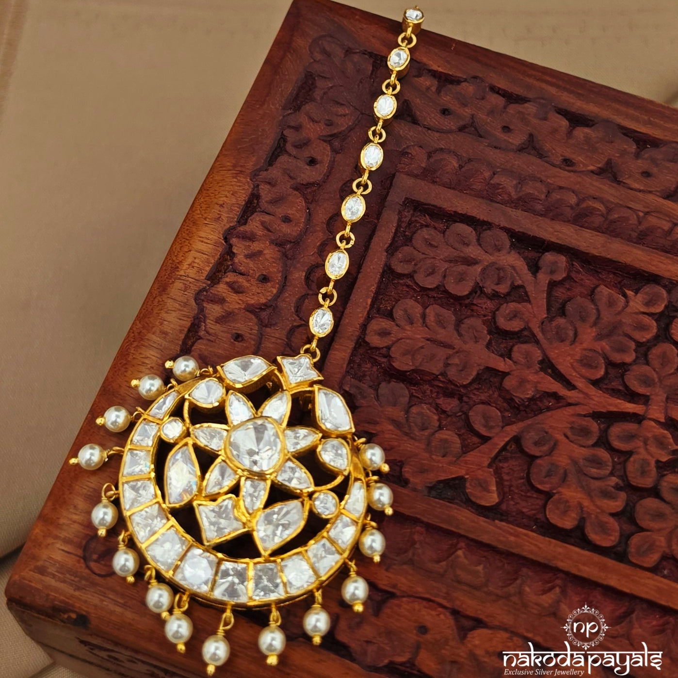 Grand Moissanite Maang Tika (Gm1234)