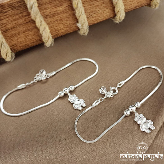 Teddy Pink Drop Kids Anklets (Ka9404)