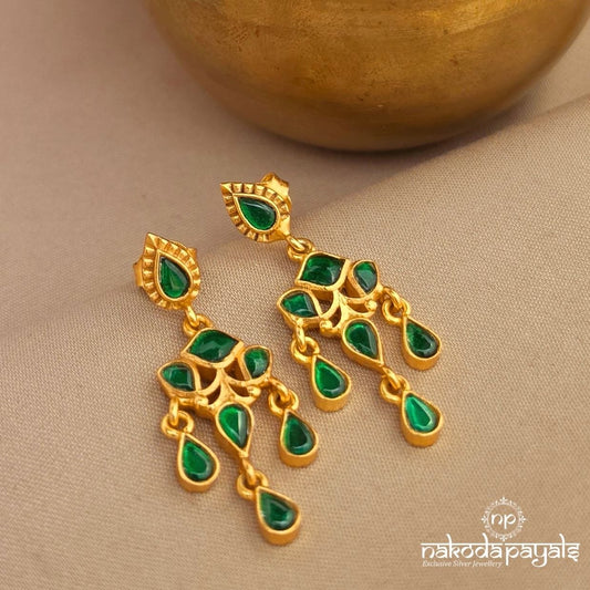 Exclusive Green Drop Chandbali (Ge11279)