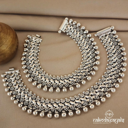 Floral Ball Anklets (A6046)