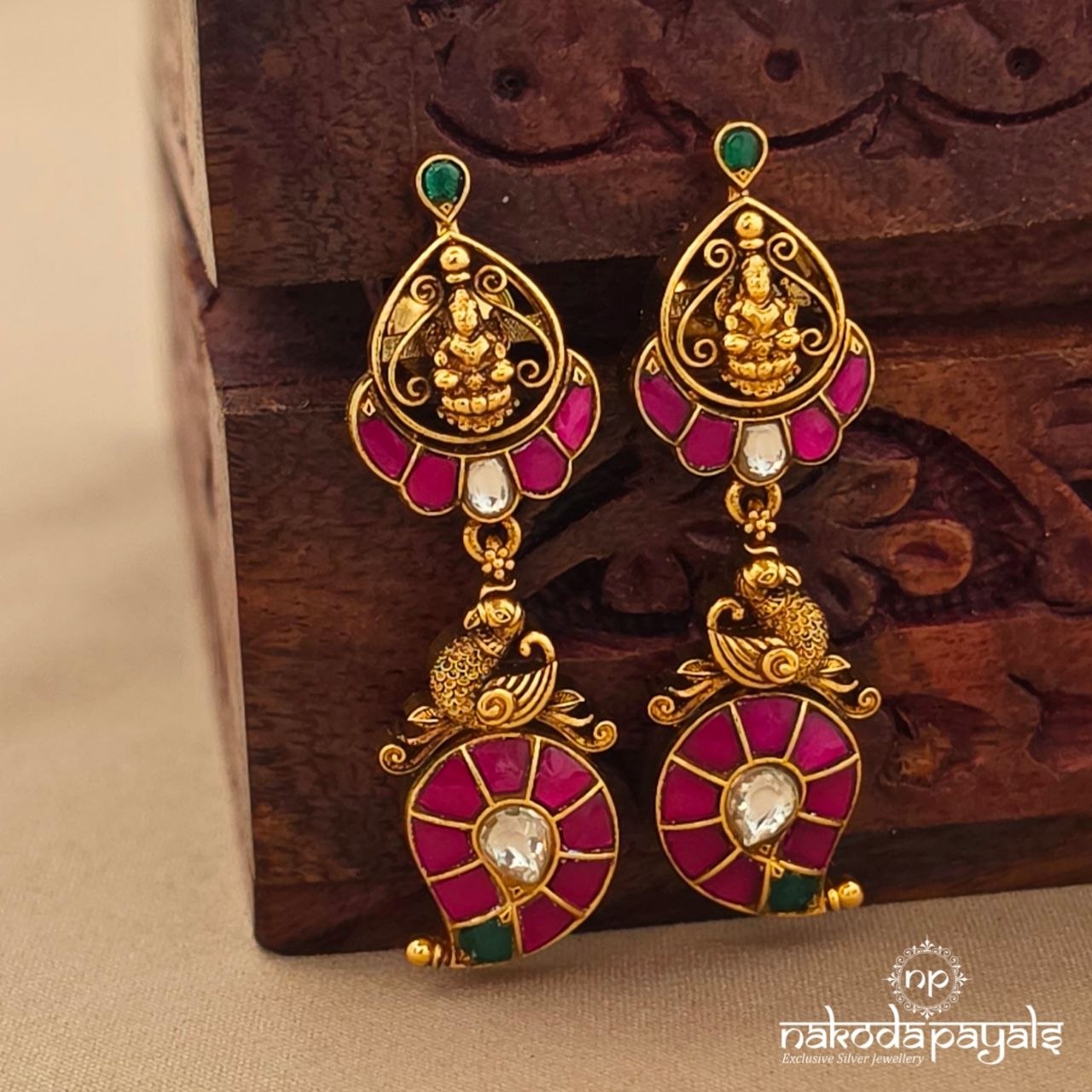 Peacock Mango Earrings (Ge11217)