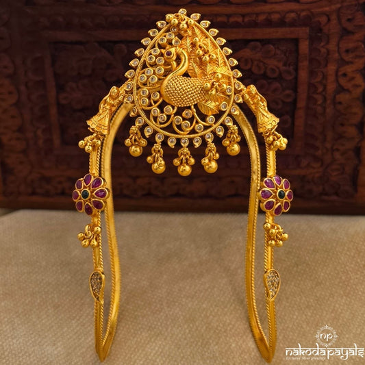 Drop Floral Peacock Floral Armlet (Ha0155)