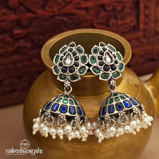 Floral Green Jhumka (J1632)