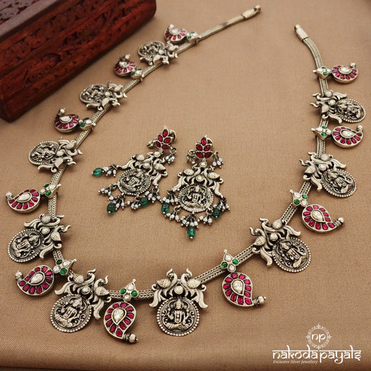 Mango kundan Neckpiece With Earrings (N11592)