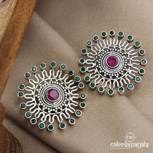 Circular Kemp Dot Studs (S3588)