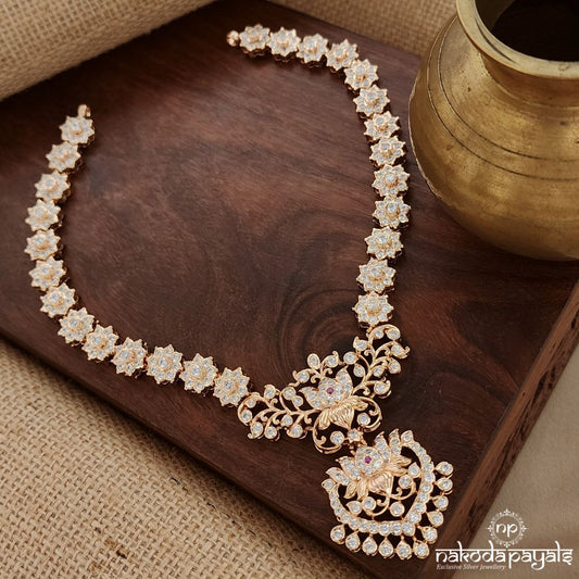 Lotus Swarovski Neckpiece (Gn9079)
