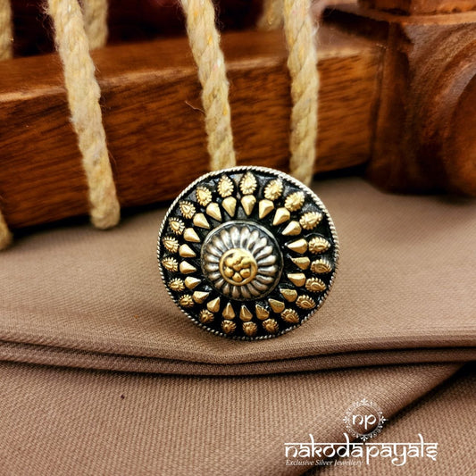 Dual Tone Finger Ring (F2924)