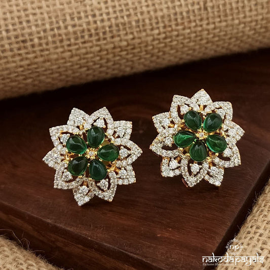 Emerald Green Cz Studs (Ge9608)