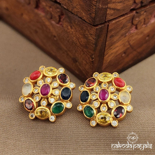 Navaratna Dotted Studs (Ge10180)
