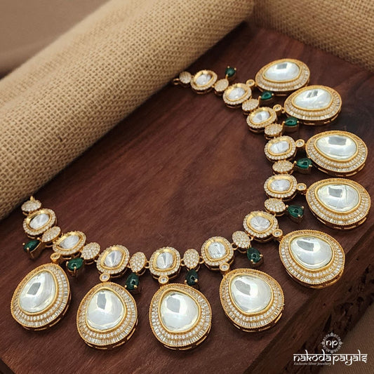 CZ White Drops Neckpiece (Gn9579)